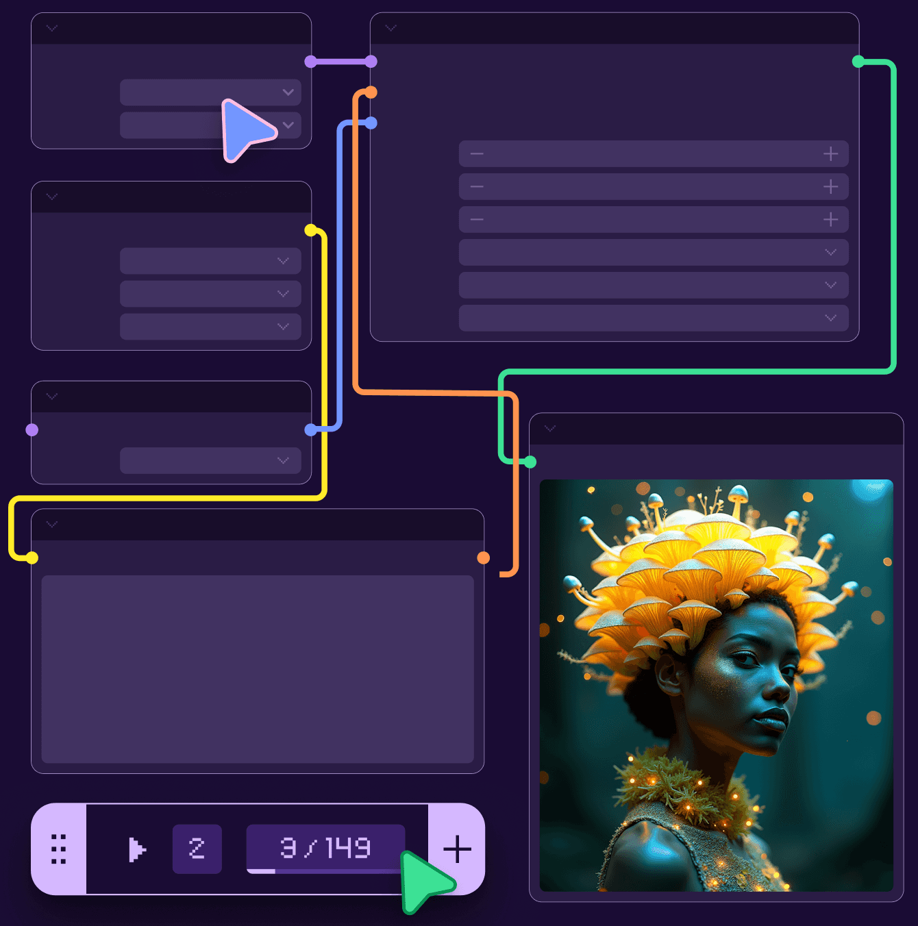 Classroom ComfyUI workspace on Floyo